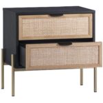 Avida Nightstand - Gold - Black/Natural 7 Avida Nightstand - Gold - Black/Natural 107163 107163 ADVIDA NIGHTSTAND 2