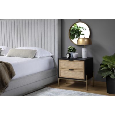 Avida Nightstand - Gold - Black/Natural 107163 107163 AVIDA NIGHTSTAND 5