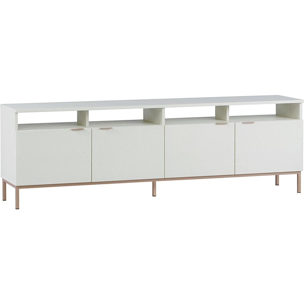 Ambrose Modular Media Console And Cabinet - Champagne Gold - Cream