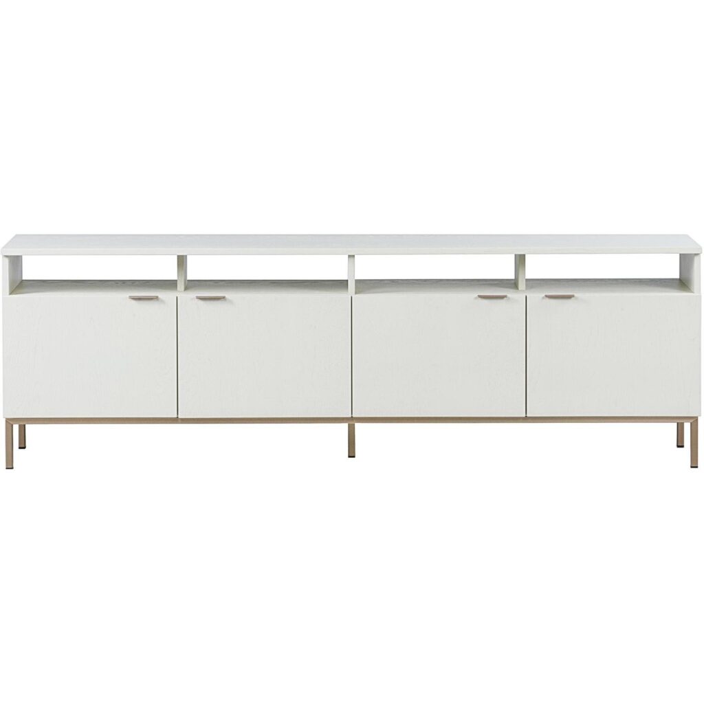 Ambrose Modular Media Console And Cabinet - Champagne Gold - Cream - Image 2