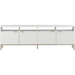 Ambrose Modular Media Console And Cabinet - Champagne Gold - Cream 8 Ambrose Modular Media Console And Cabinet - Champagne Gold - Cream 107172 107172 AMBROSE MODULAR MEDIA CONSOLE AND CABINET CHAMPAGNE GOLD CREAM 1