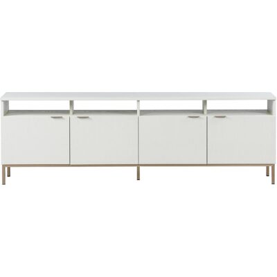 Ambrose Modular Media Console And Cabinet - Champagne Gold - Cream 107172 107172 AMBROSE MODULAR MEDIA CONSOLE AND CABINET CHAMPAGNE GOLD CREAM 1