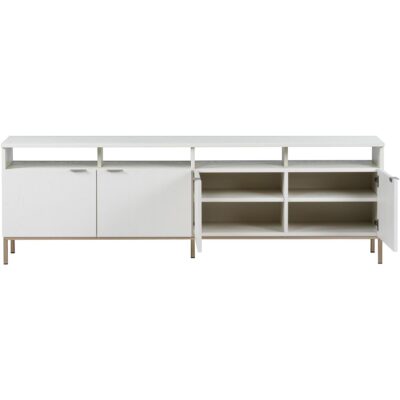 Ambrose Modular Media Console And Cabinet - Champagne Gold - Cream 107172 107172 AMBROSE MODULAR MEDIA CONSOLE AND CABINET CHAMPAGNE GOLD CREAM 2