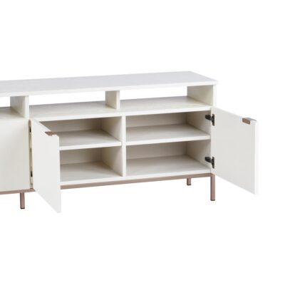 Ambrose Modular Media Console And Cabinet - Champagne Gold - Cream 107172 107172 AMBROSE MODULAR MEDIA CONSOLE AND CABINET CHAMPAGNE GOLD CREAM 6