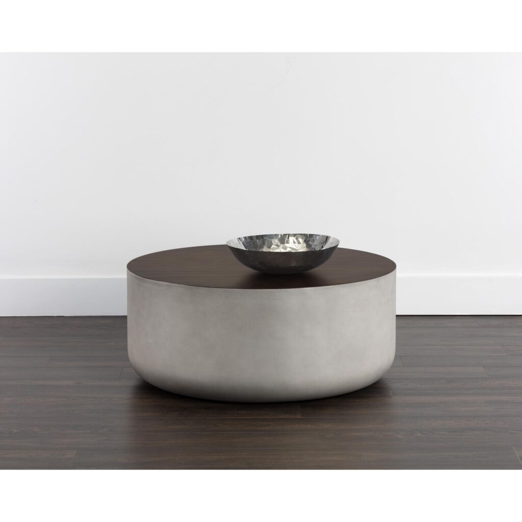 Diaz Coffee Table - Grey - Wood Grain Brown - Image 4