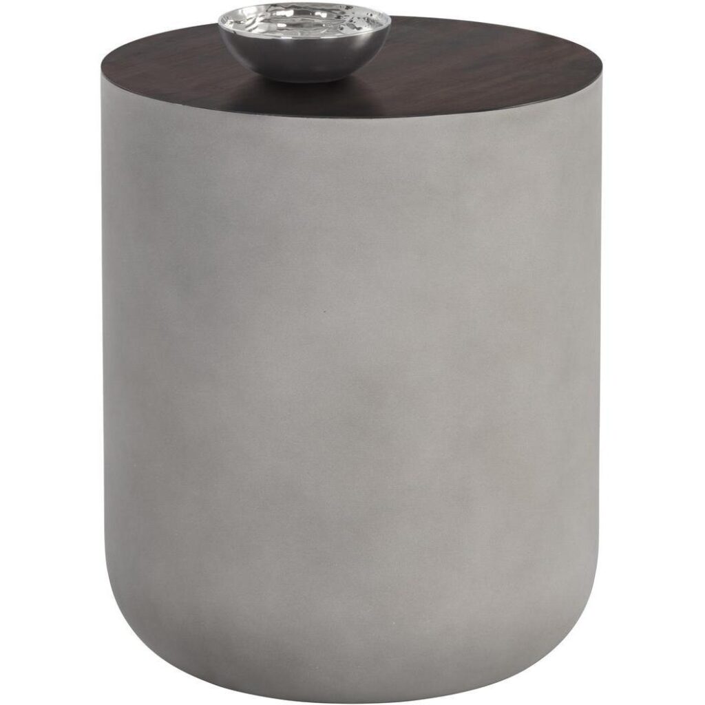 Diaz End Table - Grey - Wood Grain Brown