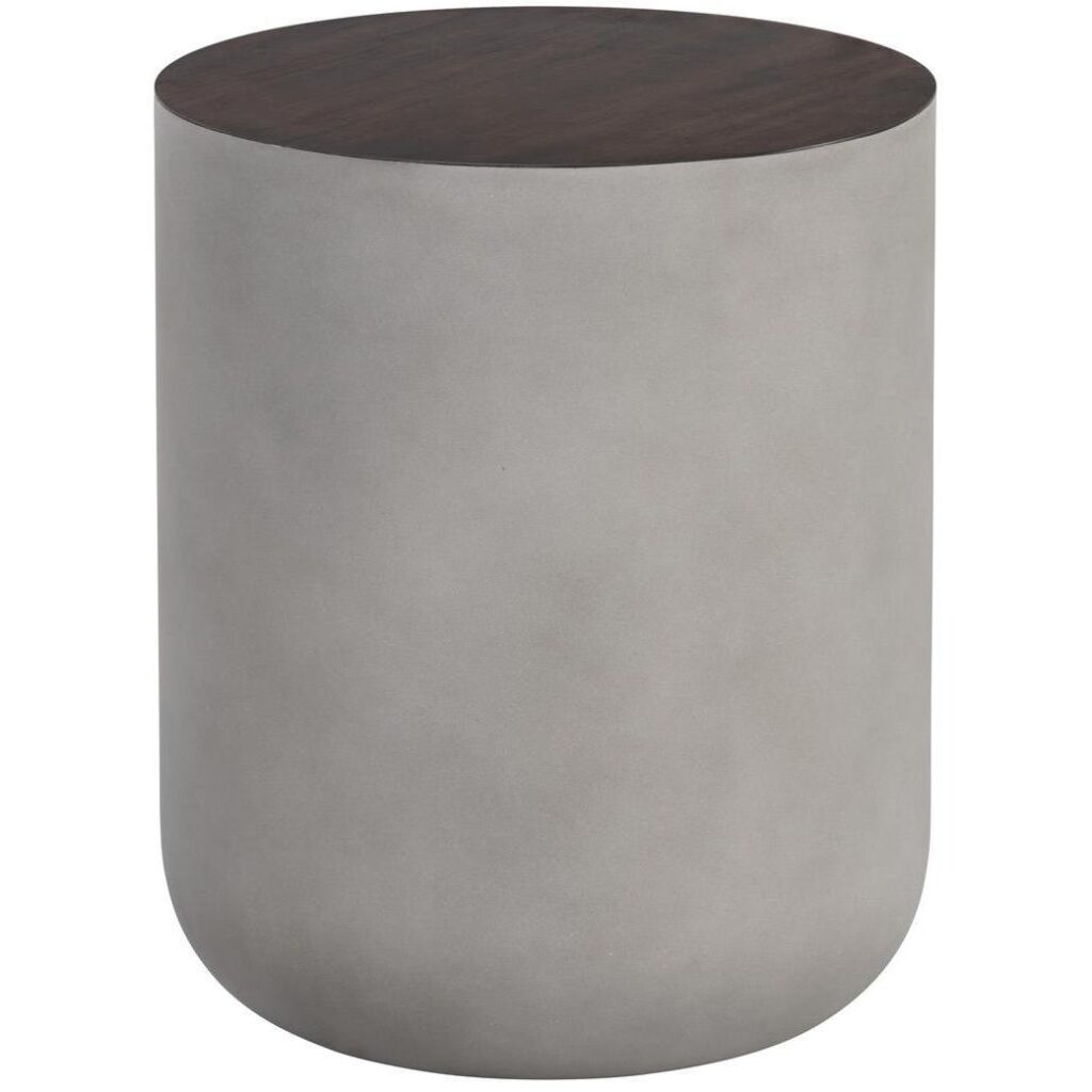 Diaz End Table - Grey - Wood Grain Brown - Image 2