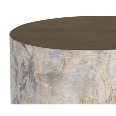 Diaz End Table - Marble Look - Antique Brass 107199 107199 DIAZ END TABLE MARBLE LOOK ANTIQUE BRASS 6