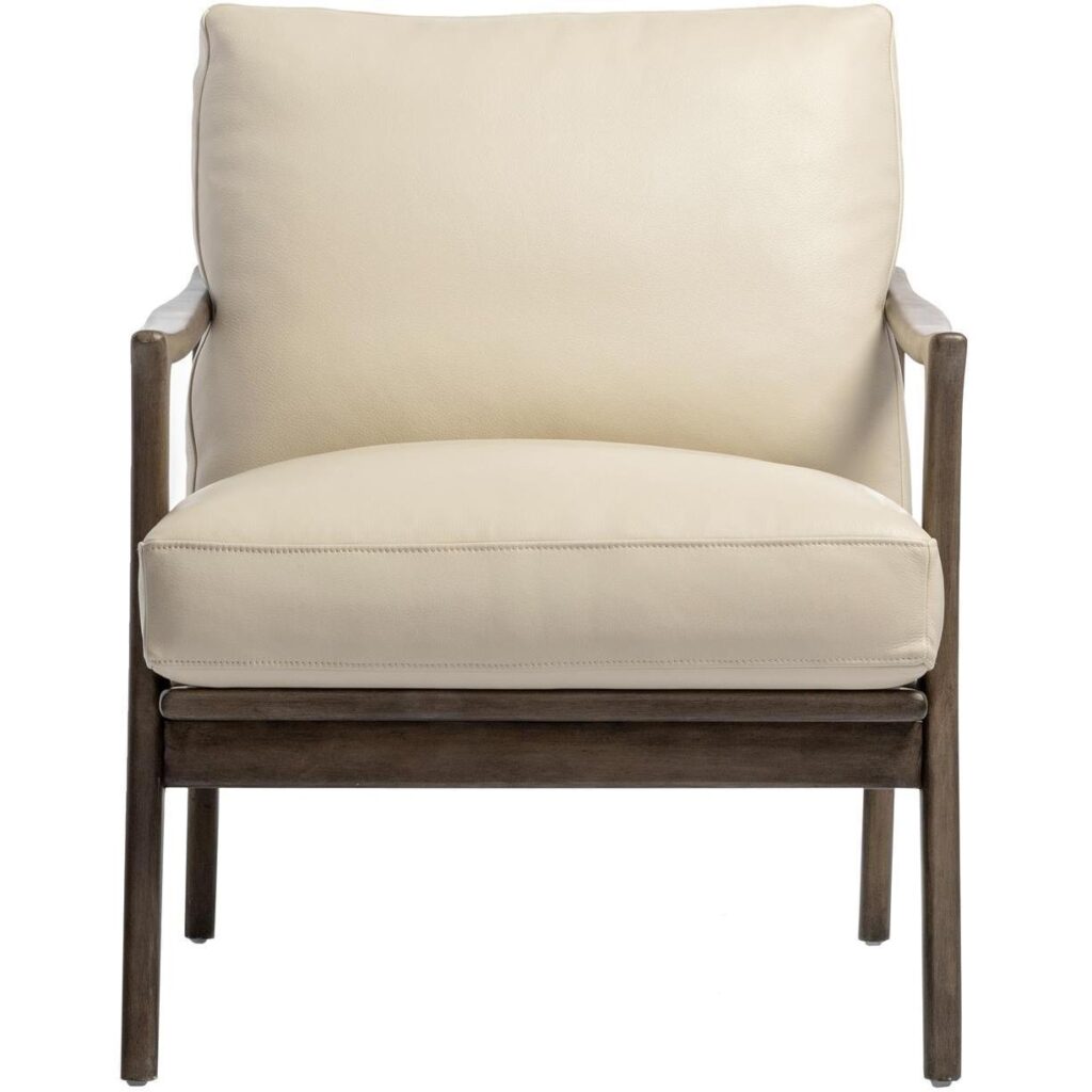 Lindley Lounge Chair - Astoria Cream Leather - Image 2