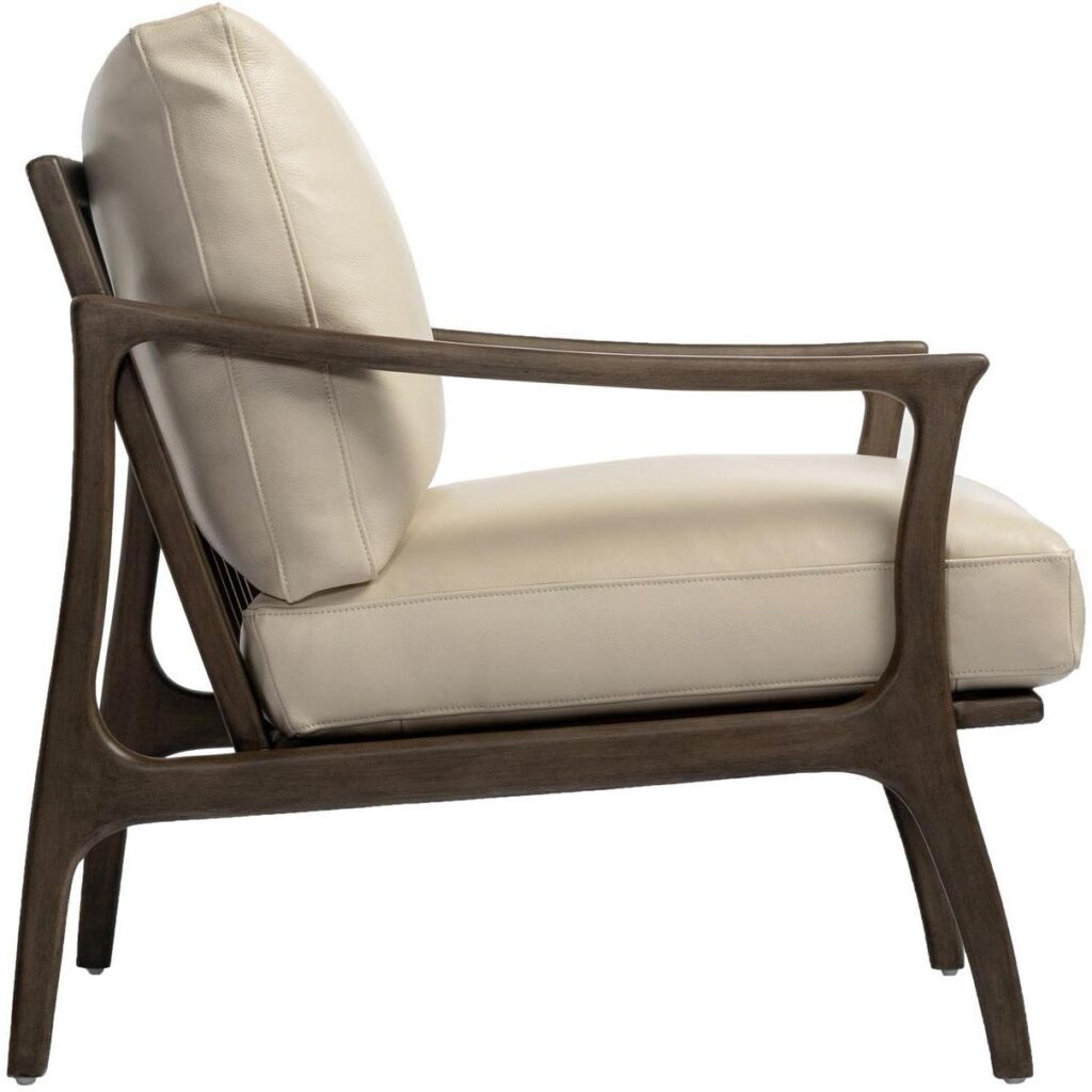 Lindley Lounge Chair - Astoria Cream Leather - Image 4