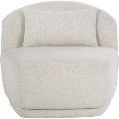 Soraya Swivel Armless Chair - Dove Cream 107454 107454 SORAYA SWIVEL ARMLESS CHAIR DOVE CREAM 1