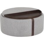 Borelli Wheeled Storage Ottoman - Belfast Heather Grey / Autumn Chestnut 8 Borelli Wheeled Storage Ottoman - Belfast Heather Grey / Autumn Chestnut 107523 107523 BORELLI WHEELED STORAGE OTTOMAN BELFAST HEATHER GREY AUTUMN CHESTNUT 1