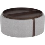 Borelli Wheeled Storage Ottoman - Belfast Heather Grey / Autumn Chestnut 9 Borelli Wheeled Storage Ottoman - Belfast Heather Grey / Autumn Chestnut 107523 107523 BORELLI WHEELED STORAGE OTTOMAN BELFAST HEATHER GREY AUTUMN CHESTNUT 2
