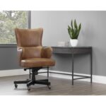 Hubert Office Chair - Tobacco Tan 12 Hubert Office Chair - Tobacco Tan 107526 107526 HUBERT OFFICE CHAIR TOBACCO TAN 5