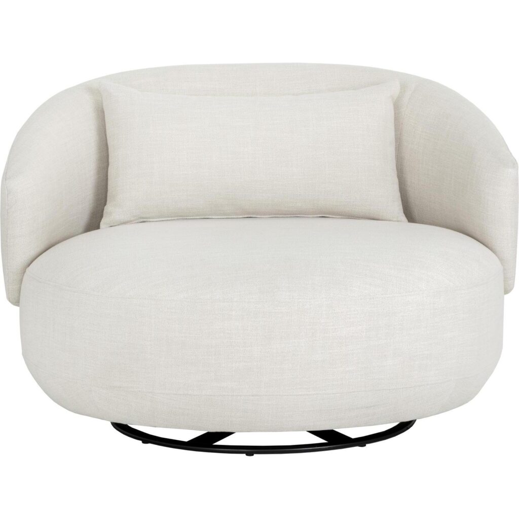 Walsh Swivel Lounge Chair - Effie Linen - Image 2