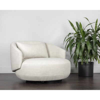 Walsh Swivel Lounge Chair - Effie Linen 107527 107527 WALSH SWIVEL LOUNGE CHAIR EFFIE LINEN 5