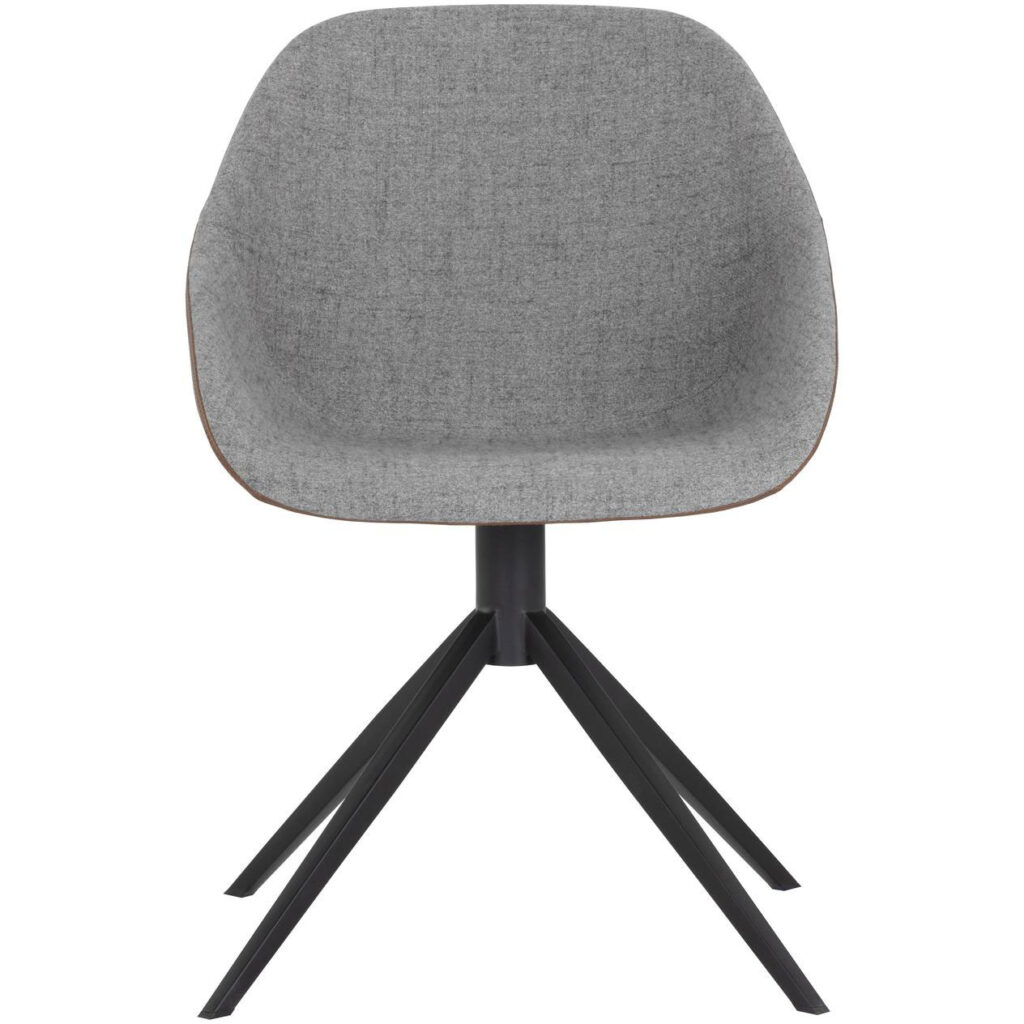 Mccoy Swivel Dining Chair - November Grey / Cinnamon Brown - Image 2