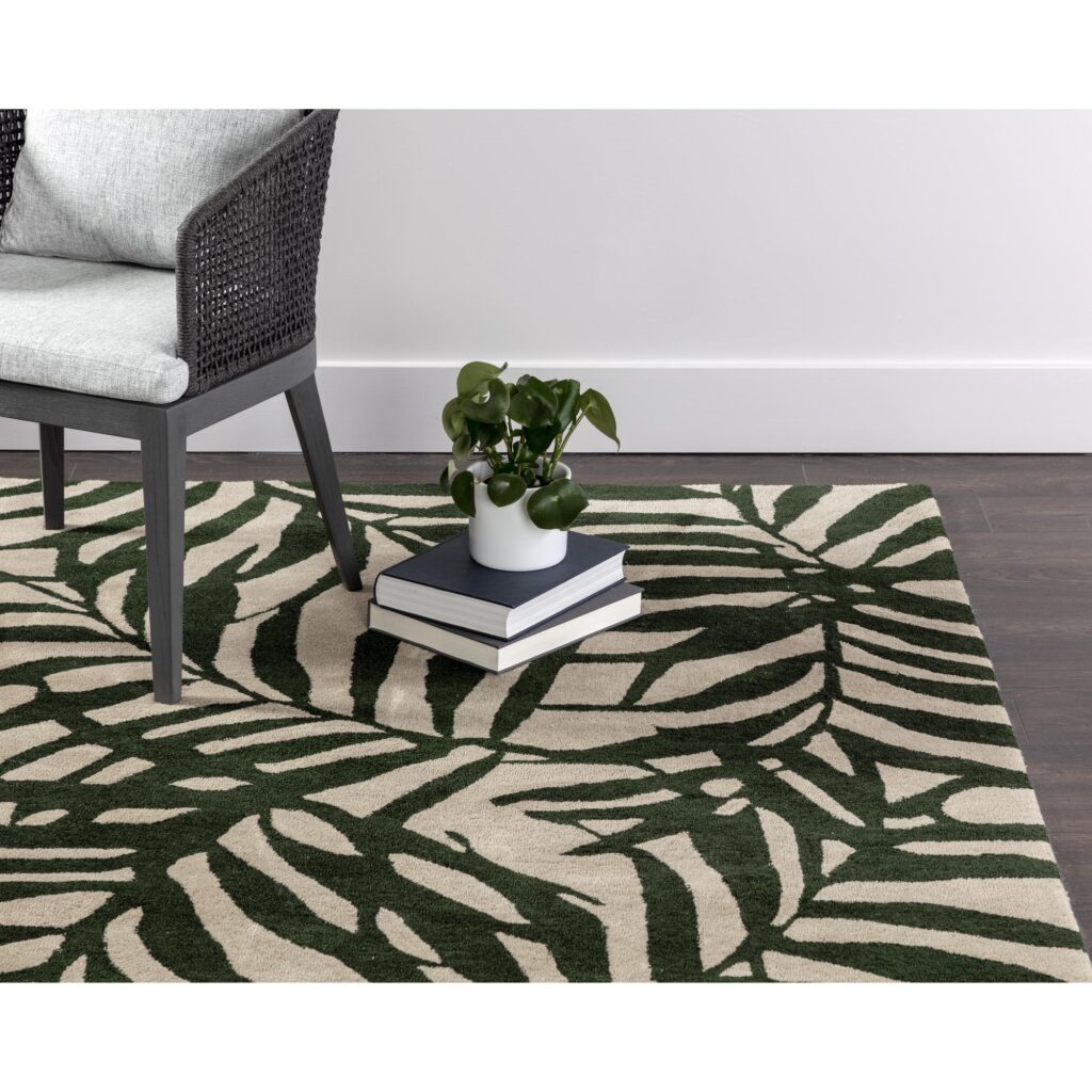 Palma Hand-Woven Rug - Green / Beige - 5' X 8' - Image 2