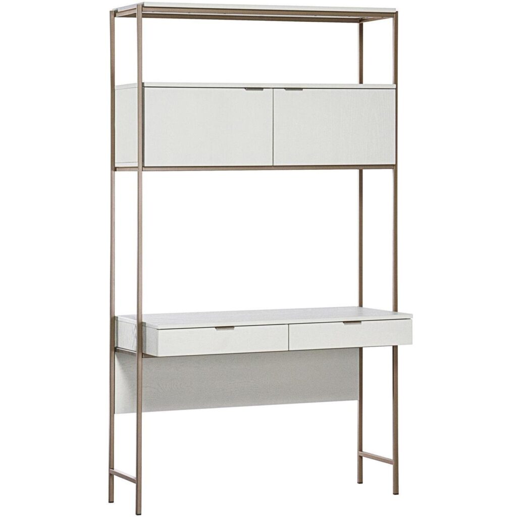 Ambrose Modular Wall Desk - Champagne Gold - Cream