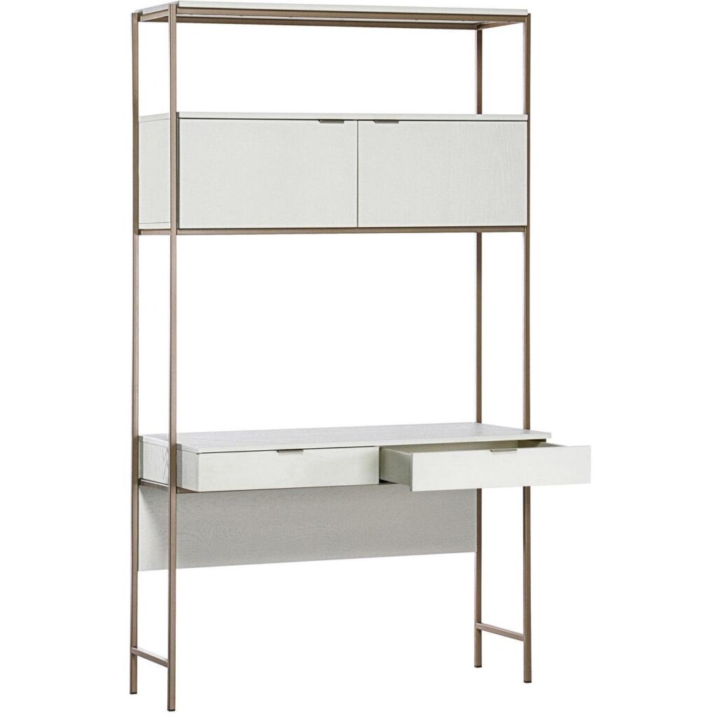 Ambrose Modular Wall Desk - Champagne Gold - Cream - Image 3