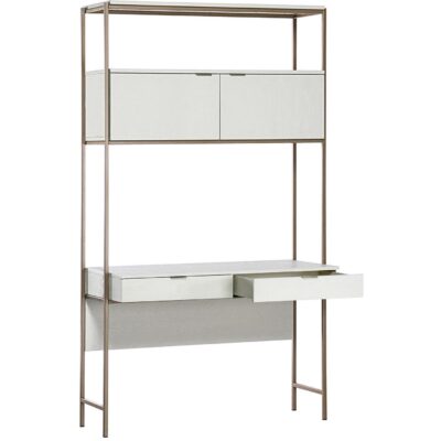 Ambrose Modular Wall Desk - Champagne Gold - Cream 107643 107643 AMBROSE MODULAR WALL DESK CHAMPAGNE GOLD CREAM 2