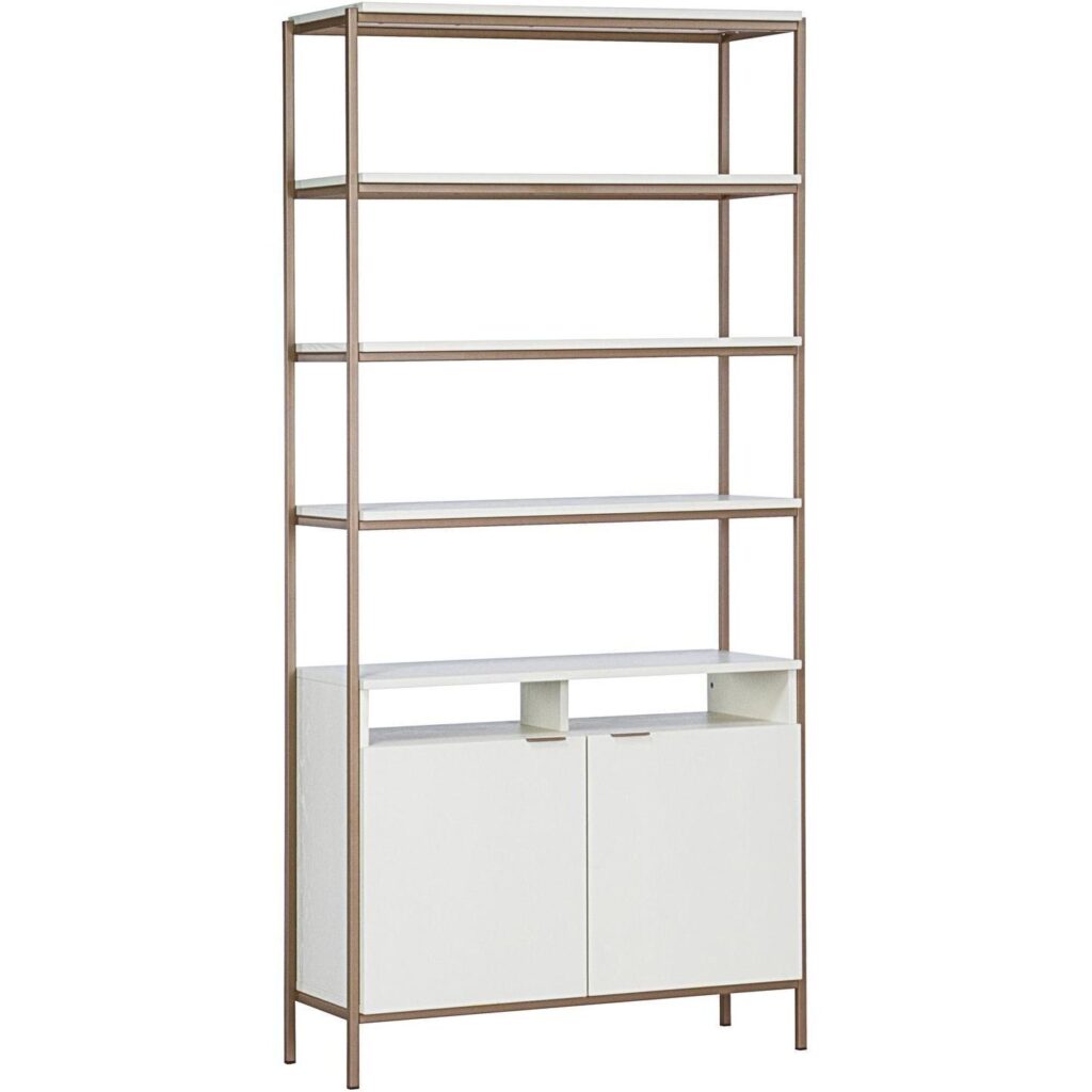 Ambrose Modular Bookcase - Large - Champagne Gold - Cream