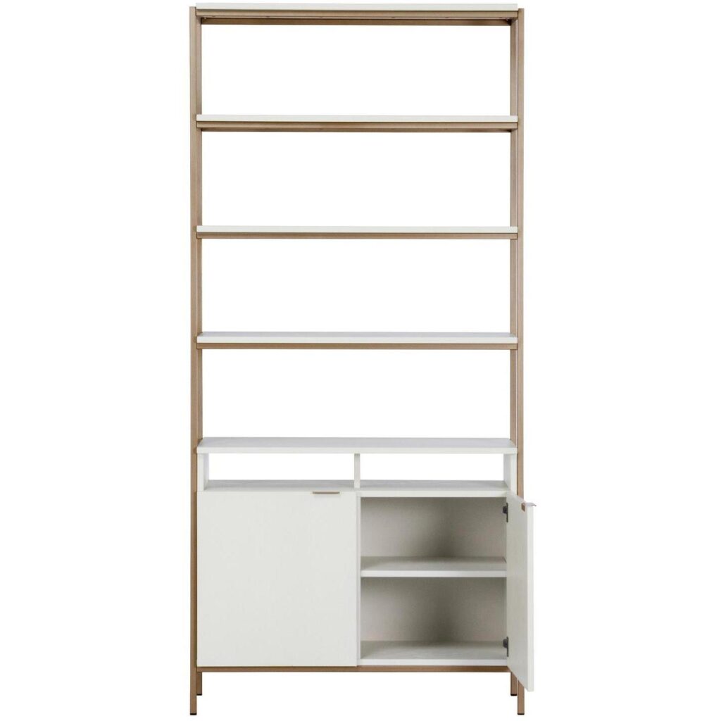 Ambrose Modular Bookcase - Large - Champagne Gold - Cream - Image 3