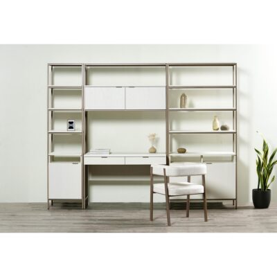 Ambrose Modular Bookcase - Large - Champagne Gold - Cream 107644 107644 AMBROSE MODULAR BOOKCASE LARGE CHAMPAGNE GOLD CREAM 5