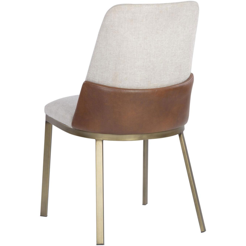 Marie Dining Chair - Belfast Oatmeal / Bravo Cognac - Image 3