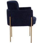Richie Dining Armchair - Antique Brass - Danny Navy 10 Richie Dining Armchair - Antique Brass - Danny Navy 107665 107665 RICHIE DINING ARMCHAIR ANTIQUE BRASS DANNY NAVY 2
