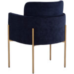 Richie Dining Armchair - Antique Brass - Danny Navy 11 Richie Dining Armchair - Antique Brass - Danny Navy 107665 107665 RICHIE DINING ARMCHAIR ANTIQUE BRASS DANNY NAVY 3
