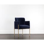 Richie Dining Armchair - Antique Brass - Danny Navy 12 Richie Dining Armchair - Antique Brass - Danny Navy 107665 107665 RICHIE DINING ARMCHAIR ANTIQUE BRASS DANNY NAVY 5