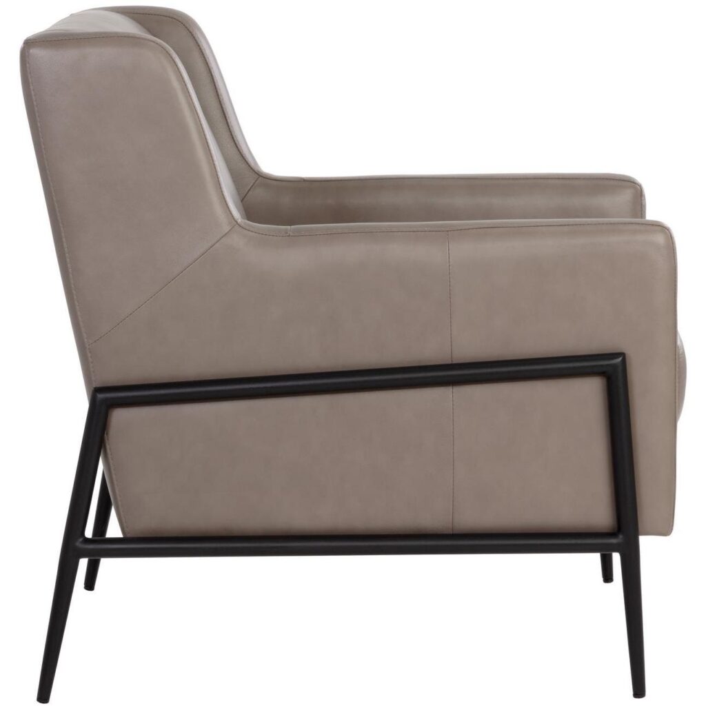 Talula Lounge Chair - Alpine Grey Leather - Image 3