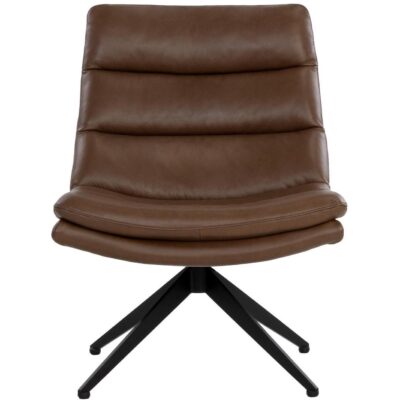 Keller Swivel Lounge Chair - Missouri Mahogany Leather 107702 107702 KELLER SWIVEL LOUNGE CHAIR MISSOURI MAHOGANY LEATHER 1