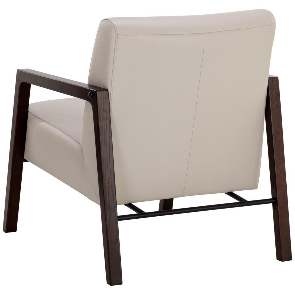 Neymar Lounge Chair - Linea Light Grey Leather - Image 4