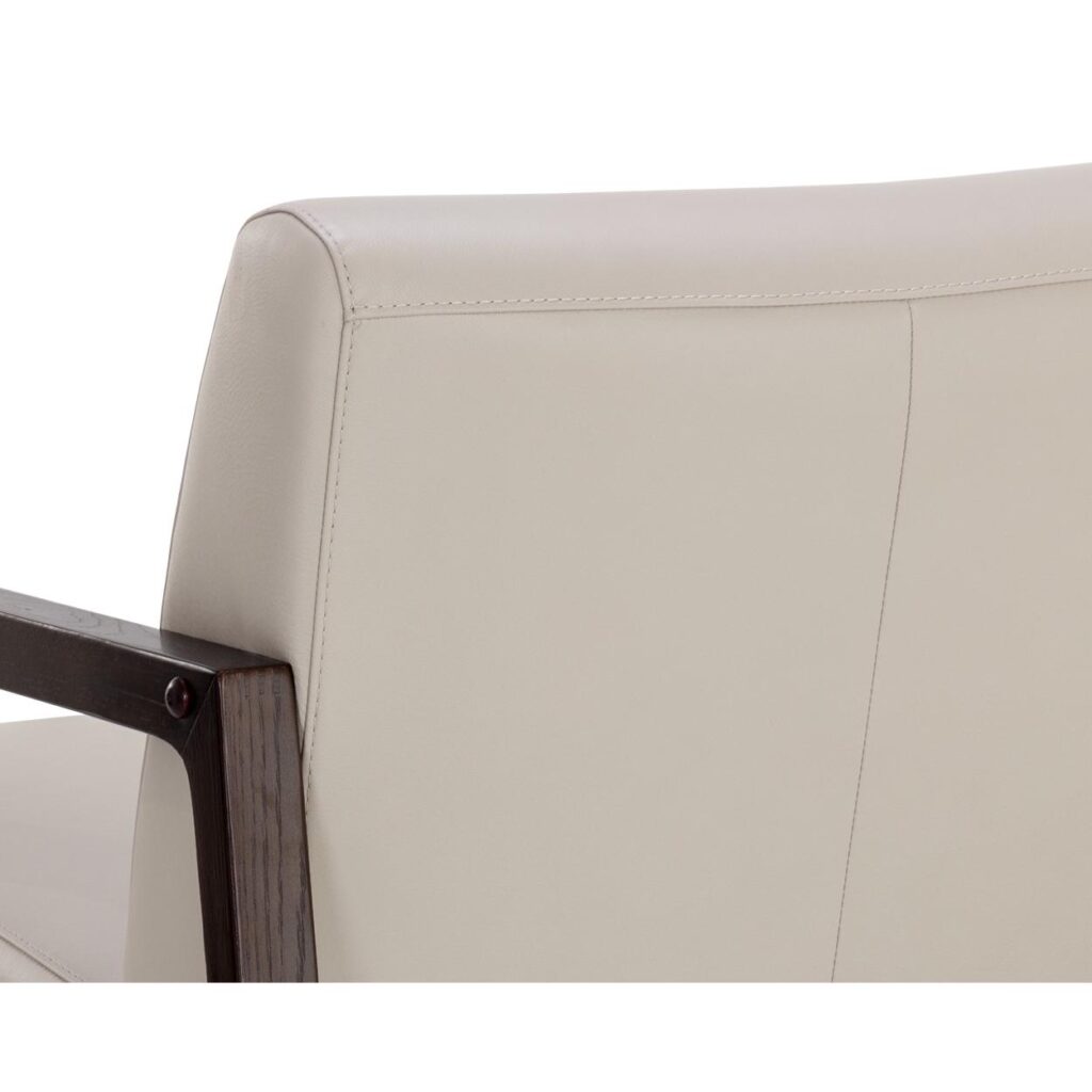 Neymar Lounge Chair - Linea Light Grey Leather - Image 8