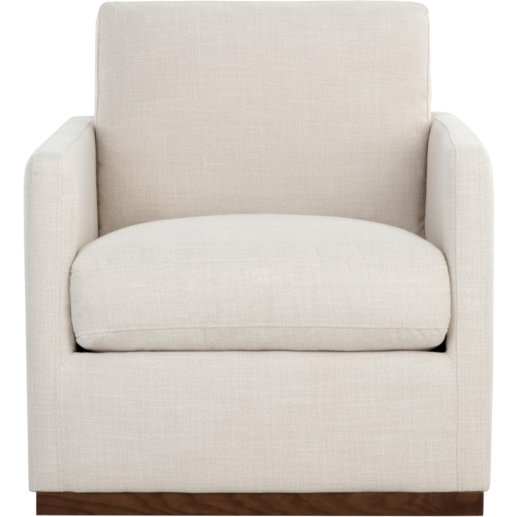 Portman Swivel Lounge Chair - Effie Linen 2 Portman Swivel Lounge Chair - Effie Linen - Image 2
