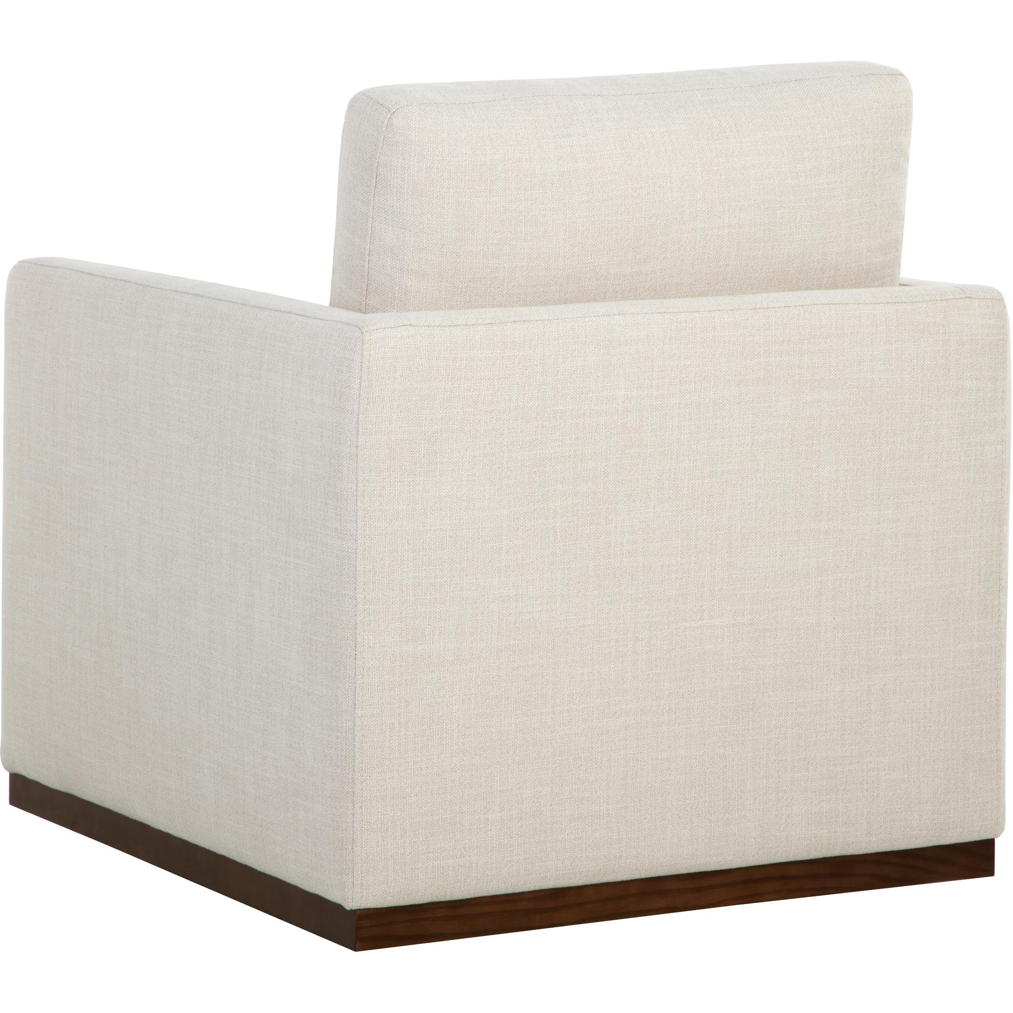 Portman Swivel Lounge Chair - Effie Linen 4 Portman Swivel Lounge Chair - Effie Linen - Image 4