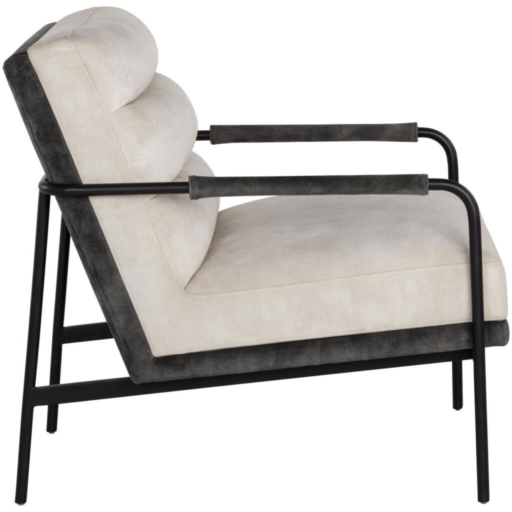 Tristen Lounge Chair - Nono Cream / Nono Dark Green - Image 3