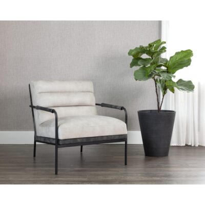 Tristen Lounge Chair - Nono Cream / Nono Dark Green 107777 107777 TRISTEN LOUNGE CHAIR NONO CREAM NONO DARK GREEN 5