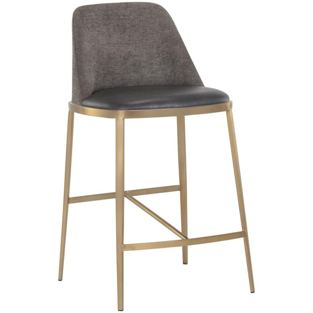 Dover Counter Stool - Bravo Portabella / Sparrow Grey