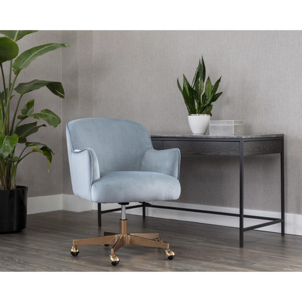 Karina Office Chair - Cornflower Blue Sky - Image 5