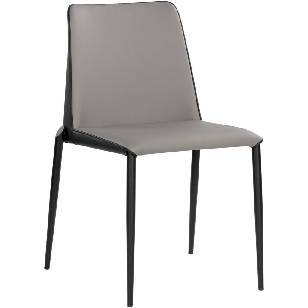 Renee Stackable Dining Chair - Dillon Stratus / Dillon Black