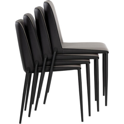 Renee Stackable Dining Chair - Dillon Stratus / Dillon Black 107879 107879 RENEE STACKABLE DINING CHAIR DILLON STRATUS DILLON BLACK 13