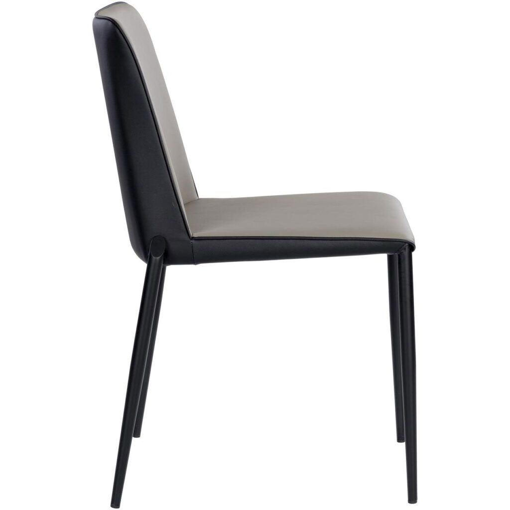 Renee Stackable Dining Chair - Dillon Stratus / Dillon Black - Image 2