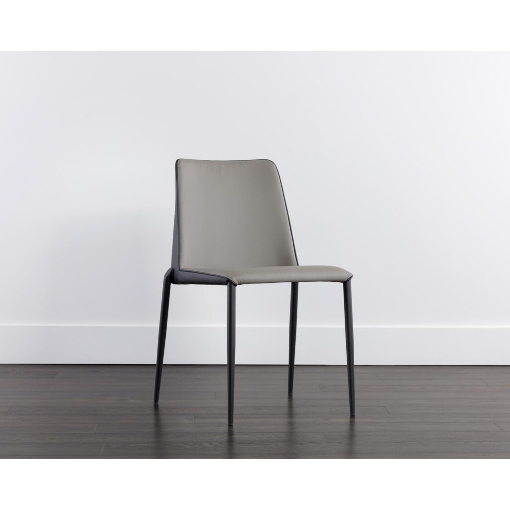 Renee Stackable Dining Chair - Dillon Stratus / Dillon Black - Image 6