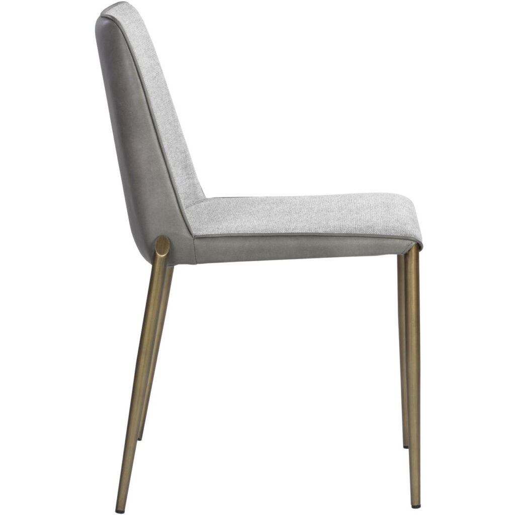 Renee Stackable Dining Chair - Belfast Heather Grey / Bravo Metal - Image 2