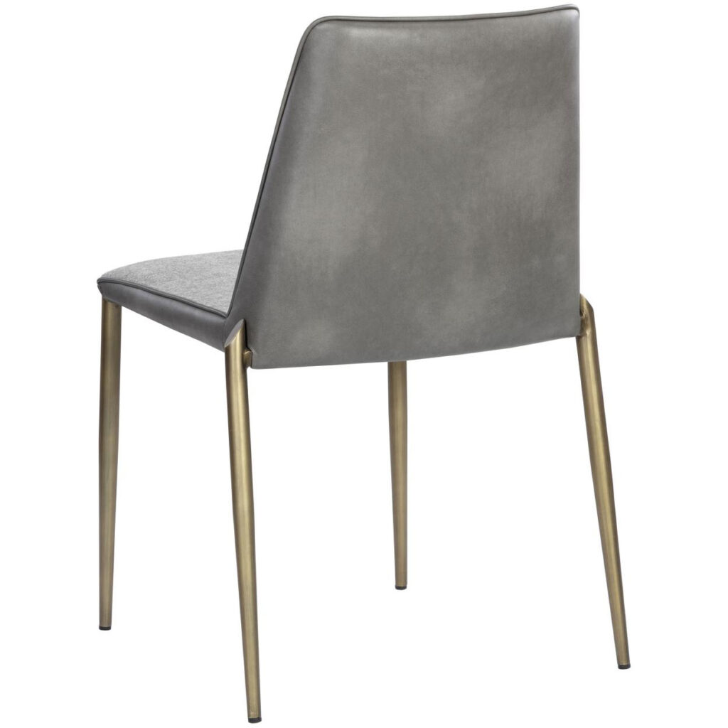 Renee Stackable Dining Chair - Belfast Heather Grey / Bravo Metal - Image 3