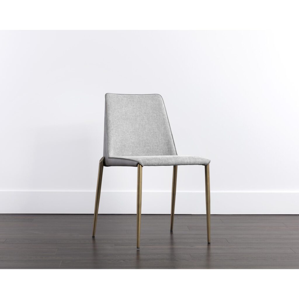 Renee Stackable Dining Chair - Belfast Heather Grey / Bravo Metal - Image 4