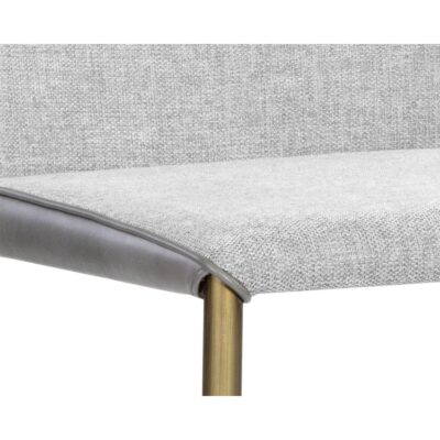 Renee Stackable Dining Chair - Belfast Heather Grey / Bravo Metal 107880 107880 RENEE STACKABLE DINING CHAIR BELFAST HEATHER GREY BRAVO ASH 6